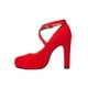 thumbnail image 3 of ZAPATILLAS TACONES VESTIR LEON MUJER DAMA ROJO GAMUZA 9801 LEON 9801, 3 of 3