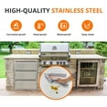 thumbnail image 6 of Garvee Outdoor Kitchen Drawers,with Paper Towel Holder, Stainless Steel Outdoor Kitchen Drawers, 3-Layer Flush Mount BBQ Drawers for BBQ Island, Grill Station, 6 of 7