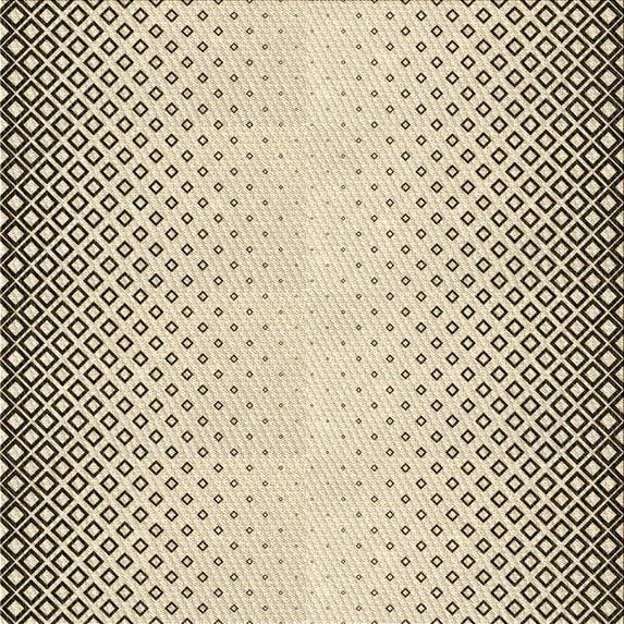 Ahgly Company Indoor Square Patterned Wood Brown Area Rugs, 7' Square
