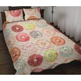 thumbnail image 1 of Juego de cama acolchado con estampado de donuts, 1 of 5