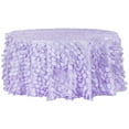 thumbnail image 1 of 1 Pc, Petal Circle Taffeta Round 120" Tablecloth - Lavender For Wedding Or Event Decor, 1 of 1