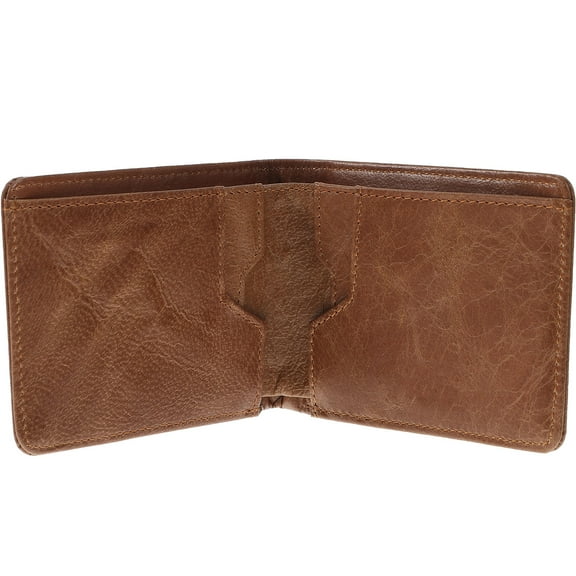 OFFIGAM Men's Coffee Bifold Wallet with Hidden Card Slots, Slim Purse for Men, , and Stylish
