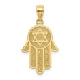 thumbnail image 1 of FB Jewels 14K Yellow Gold Jewish Hand Of God with Star Of David Pendant, 1 of 4