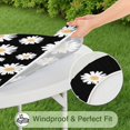 thumbnail image 5 of Bright Spring Daisy Round Tablecloth with Elastic Fit, Home and Outdoor Use, Fits 44-52 Inch Tables, 5 of 7