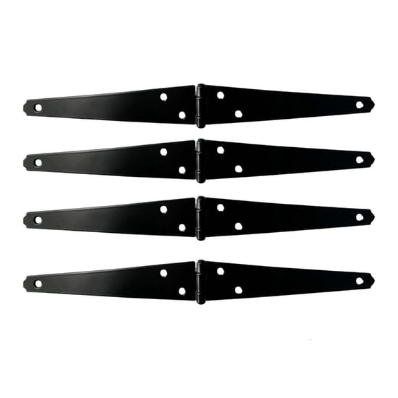 SDFGTstore Heavy Duty Strap Hinges Black Shed Door Gate Hinges with Screws Hardware