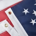thumbnail image 5 of Bandera estadounidense de 4 x 6 pies, hecha en Estados Unidos, viento fuerte con estrellas bordadas, rayas cosidas, ojales de latón, bandera duradera de Estados Unidos al aire libre, 5 of 5