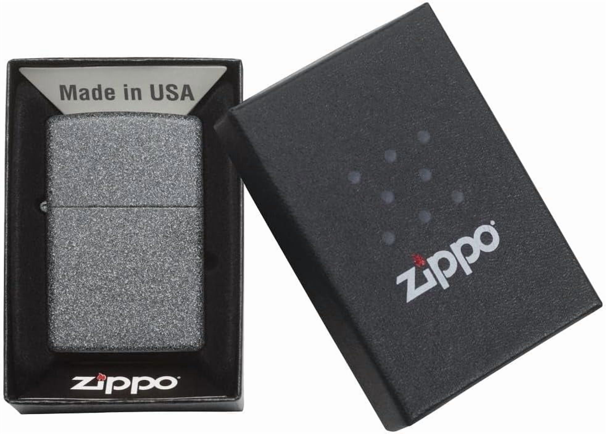 Zippo Lighter - Personalized Message Engraved on Backside Unique Colored Windproof Lighter (Iron Stone #211)
