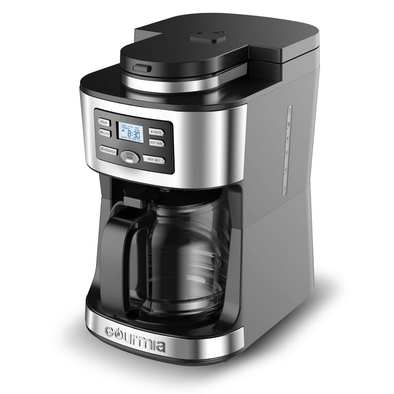New Gourmia 12 Cup Programmable Hot & Iced Coffeemaker, Stainless Steel