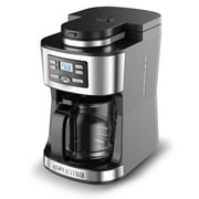 Gourmia 12-Cup Grind & Brew Coffee Maker with Integrated Grinder Black
