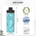 thumbnail image 2 of 18oz Three-Finger Cover Space Pot 2.9×9in Durable And Practical No Smell No Smell For Outdoor Sports Commuting Camping Turquoise Moroccan Trellis Hand-Drawn Sketch_1, 2 of 8