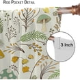 thumbnail image 6 of Wild Mushroom Curtains, Vintage Botanical Rustic Retro Wildflower Herbs Plants Green Mushroom Blackout Window Treatments for Living Room Kitchen Bedroom 84x84in, 6 of 6