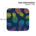 thumbnail image 3 of Disketp Abstract Bright Pineapple Fruit Retro Funny Coasters,4 Pcs Leather Coasters With Holder, Perfect Housewarming Hostess Gifts,Protect Furniture From Water Marks Scratch, 3 of 9