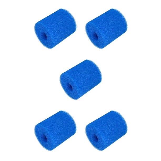 Advancent Cartucho de esponja para filtro de piscina, repuestos para limpieza de agua al aire libre, accesorio de mantenimiento, azul, Azul 10.2x9.3x3cm 5piezas
