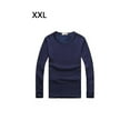 thumbnail image 2 of Qarigey Top básico para hombre, ropa interior cálida de otoño, Base para clima frío, ropa de Color sólido, Jersey informal de ocio, deportes, Camisetas XXL Espesar azul oscuro Qarigey  AP013161-20, 2 of 6