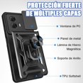 thumbnail image 2 of MARVA Funda para Motorola Moto Edge 50 Fusion + 3pzs Mica Protector de Pantalla,con Ventana Deslizante PC,Lámina Hierro Magnética,Soporte Invisible,TPU+PC,Accesorios, 2 of 8
