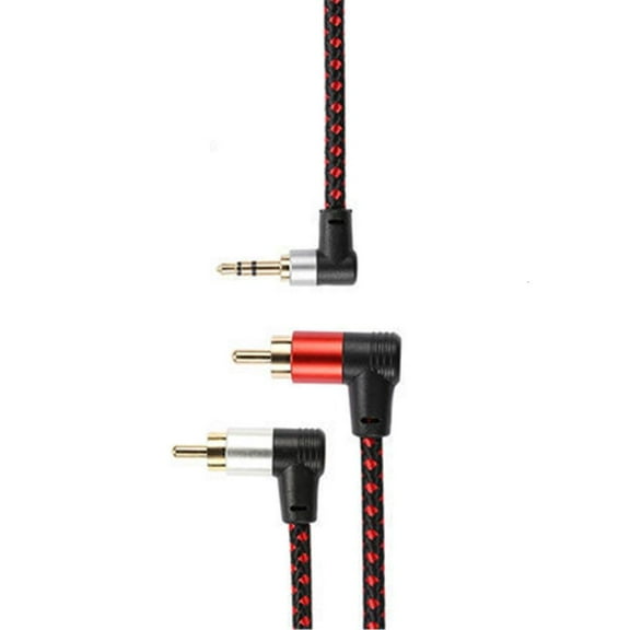 WE-POLUJ Universal RCA Cable 3.5mm Jacks Stereo Music Cable to 2RCA Socket Male to Headphone 3.5 Y Adapter for Amplifier