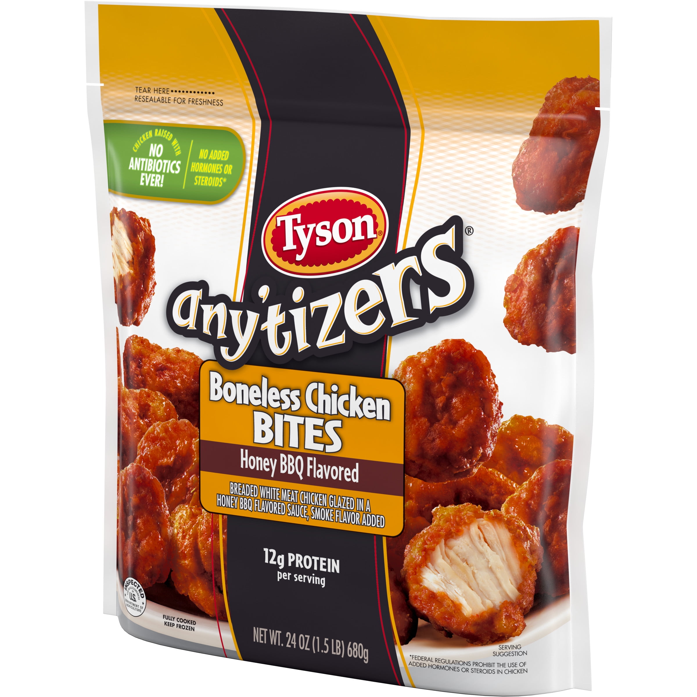 Buy Tyson Any'tizers Honey BBQ Boneless Chicken Bites, 1.5 lb Bag