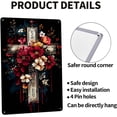 thumbnail image 4 of Flower Cross Metal Wall Sign, Vintage Iron Hanging Plaque Decor, 8 x 12 Inch, Pre-Drilled with Rounded Corners, 4 of 6