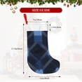 thumbnail image 2 of Flannel Christmas Stocking 17.7×11×7in Soft And Light Touch Good Socks Splicing Design Can Be Used For Hanging Argyle Plaid Darkslateblue_2, 2 of 8