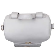 Luli Bebe Petit Monaco Diaper Bag Backpack Storage Bag Stylish Vegan Leather | Stone Grey