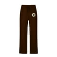 thumbnail image 4 of Dxzfnsa Cotton and linen men's summer beach pants, featuring a loose fit, an elastic waistband with a drawstring, and a daisy pattern joggers for men(Brown,S), 4 of 4