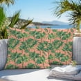thumbnail image 2 of Outdoor Waterproof Pillow Covers Pack of 2, Summer Classic Tropical Plant Pink Background Decorative Throw Pillowcases Cushion Covers for Garden Patio Tent Sofa Couch, 18x18 inch, 2 of 8