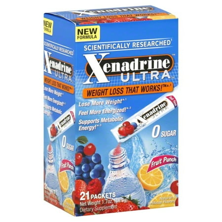 Xenadrine Ultra Weight Loss Drink Mix - Fruit Punch - 21 Packet