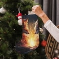 thumbnail image 5 of Salouo Red And White Flame Fox Print Christmas Decorations Stockings 1 Pack 18'' Xmas Stockings Holiday Stocking Personalized Farmhouse Decor for Home Family Party Tree, 5 of 7