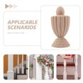 thumbnail image 3 of Minkissy Decorative Finials Beige Wood Sturdy Design 1Pcs Tailored For Bed Post And Staircases Usage, 3 of 6