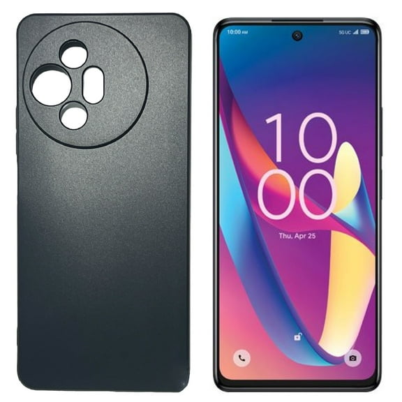 For TCL 60 XE NXTPAPER 5G T705M TPU 1-Piece Flexible Skin Cover Cell Phone Case - Black