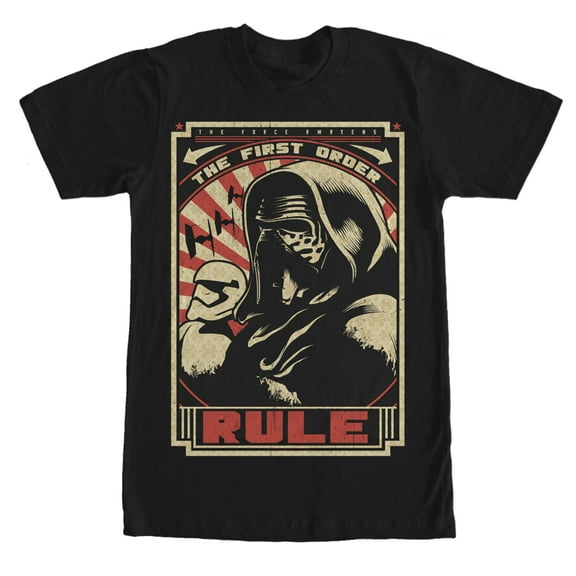 Men's Star Wars The Force Awakens First Order Rule  Graphic Tee Black Medium