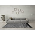 thumbnail image 3 of Ahgly Company Indoor Round Abstract Gray Modern Area Rugs, 4' Round, 3 of 4