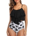thumbnail image 1 of Traje de baño de dos piezas estilo de la colmena del sujetador ajustable correa de espagueti tankini traje de baño para surf playa fiesta tipo 1 XL, 1 of 8