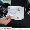 thumbnail image 2 of Caja de pañuelos de tela con dibujos animados para el coche, caja de papel colgante para el respaldo del asiento del coche, suministros multifuncionales para el interior del coche, 2 of 5