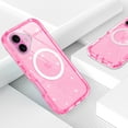 thumbnail image 5 of Petocase for iPhone 16 Plus Case,Clear [Non Yellowing] [Compatible with MagSafe] Shockproof Protection Rugged Heavy Duty Cover Case for iPhone 16 Plus 6.7",Clear Pink Glitter, 5 of 7
