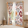 thumbnail image 3 of Manfei Tribal Orange Aztec Black Out Curtains for Adult, Hippie Geometric Curtains Pack of 2 (42x63 Each), Mandala Bohemian Style Bedroom Curtains, Black Out Curtains Home Decor, 3 of 6