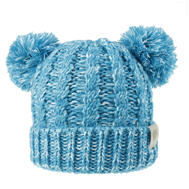 Gorro Minnieouse con pompones esponjosos para niños color cian AP009480-09B