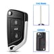 thumbnail image 1 of For Peugeot 207 307 308 407 607 807 For Citroen C2 C3 C4 C5 C6 Berlingo Picasso 2/3b Filp Modified Remote Car Key Shell, 1 of 1