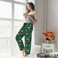 thumbnail image 5 of Kdxio Women's Comfy Stretch Green Background With Ho Print Drawstring Pajama Pants-X-Large, 5 of 5