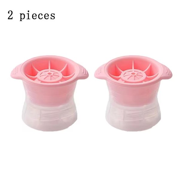 Molde esférico de silicona para cubitos de hielo, barra de whisky, bandeja Circular esférica para cubitos de hielo, molde Vertical de silicona para Hockey sobre hielo, 2 uds.