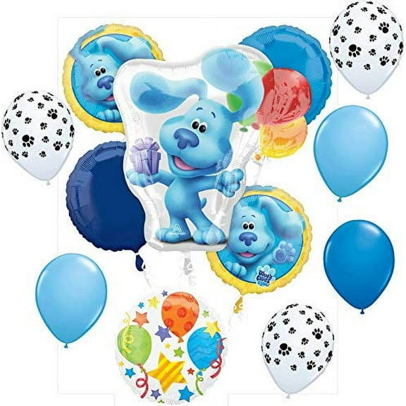 Blue's Clues Birthday Party Supplies Blue the Dog Balloon Bouquet Decorations