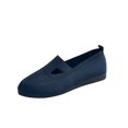 thumbnail image 2 of Hinvhai Flat Shoes for Women Dressy Pointed Toe Knit Ballet Comfortable Casual Dress Shoes Ballerina Flats Round Toe Walking Flats Breathable Knitted office Work Blue 5.5(36), 2 of 5