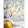 thumbnail image 2 of Spring Leaves Sheer Curtains for Living Room Bedroom Colorful Botanical Eucalyptus Vines Plants Sheer Curtains 72 Inch Long 2 Panels Set Light Filtering Curtain Window Treatments Drapes, 2 of 6