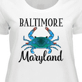 thumbnail image 4 of Inktastic Baltimore Maryland Vacation Blue Crab Women's Plus Size T-Shirt, 4 of 5