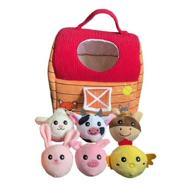 Animales de granja de peluche, juguetes de peluche, adorables mini animales de granja de peluche, juego de juguetes para niños, regalos de cumpleaños Estilo B