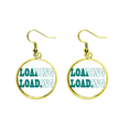 thumbnail image 1 of loading half full space schedule ear dangle en drop earring jewelry woman, 1 of 3