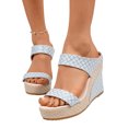 thumbnail image 6 of Wedge Sandals for Women Baeitkot Women Casual Round Head Comfy Slippers Wedge Heel Shoes, 6 of 9