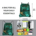 thumbnail image 2 of Naloa Green Gold Glitter Drawstring Backpack String Bag Cinch Water Resistant for Gym Shopping Sport Yoga, 2 of 6
