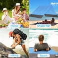 thumbnail image 5 of Estera de playa para exteriores, impermeable, ligera, plegable, portátil, manta de bolsillo, estera de picnic, estera grande y compacta, sin arena, de secado rápido, con 4 esquinas, 5 of 5