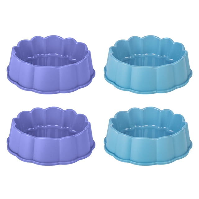 Cuencos para perros y gatos, cuencos de plástico adecuados para gatos, perros y animales pequeños, 4 Uds.